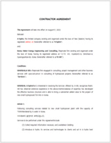 Agent Contract 양식